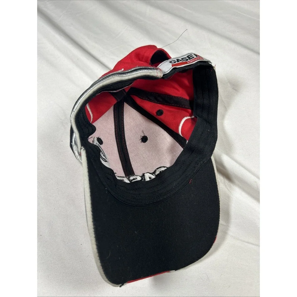 Case IH Ball Cap Skater Workwear VTG Style Racer Cap Red And White Black One Sz
